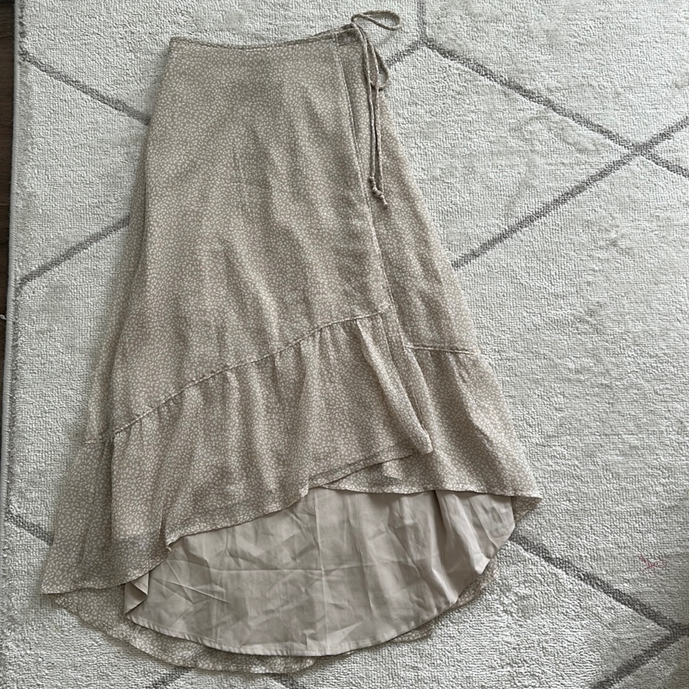 abercrombie & fitch high low wrap skirt